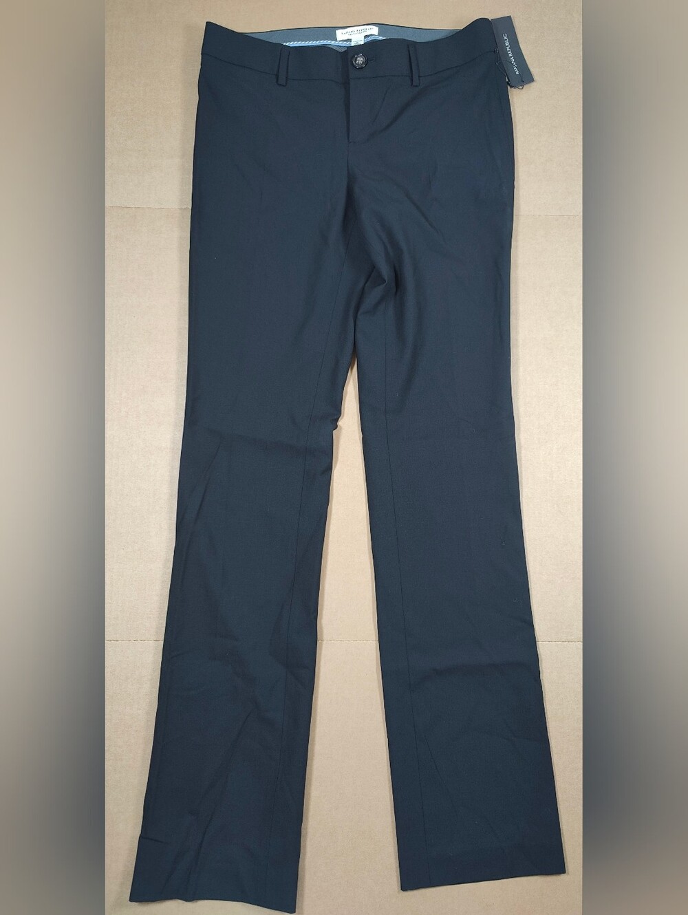 NWT Banana Republic Women Logan Fit Black Wool Stretch Dress Pants Sz 4L Long